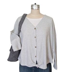 American Eagle Outfitters Waffle Weave Cardigan Size XL